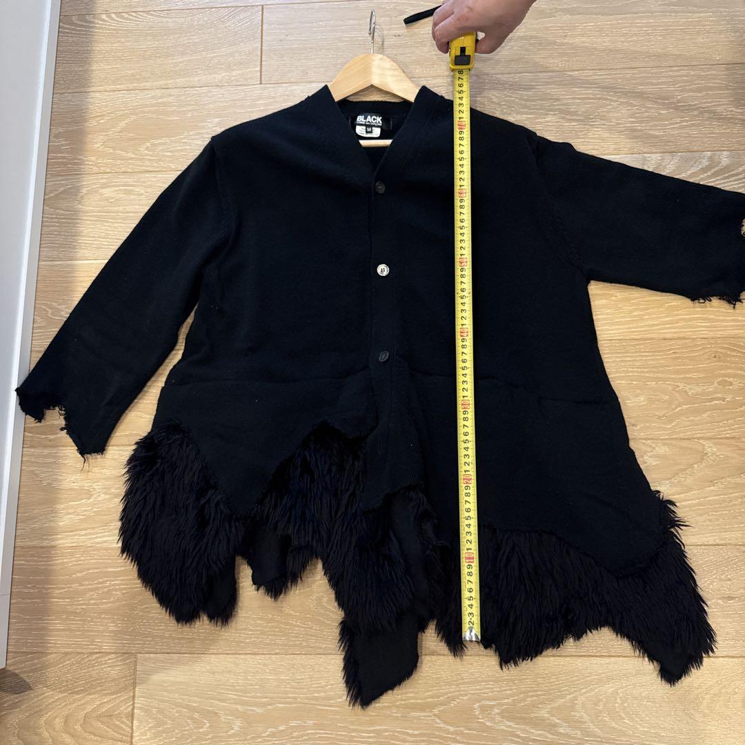 BLACK COMME des GARÇONS ブラックニットカーディガン　M