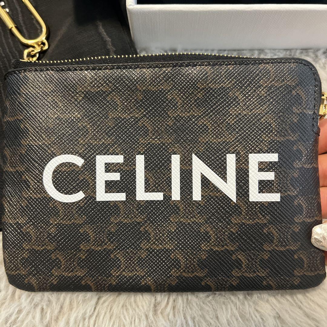 美品セリーヌCELINEコイン&カードケース トリオンフキャンバス 美品セリーヌCELINEコイン&カードケース トリオンフキャンバス