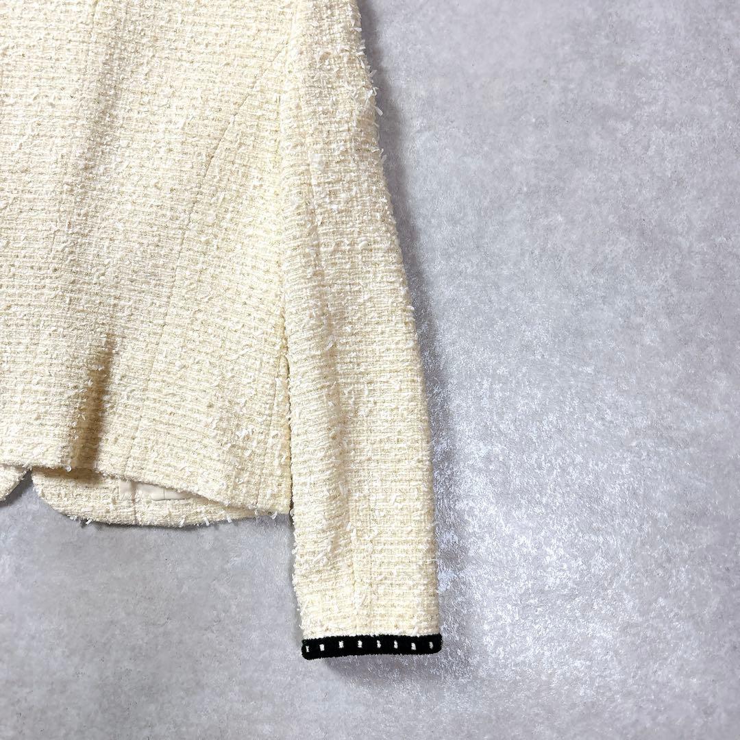 ハロッズ Harrods ツイード ノーカラー スカートセットアップ L 大きい ハロッズ Harrods ツイード ノーカラー スカートセットアップ L 大きい