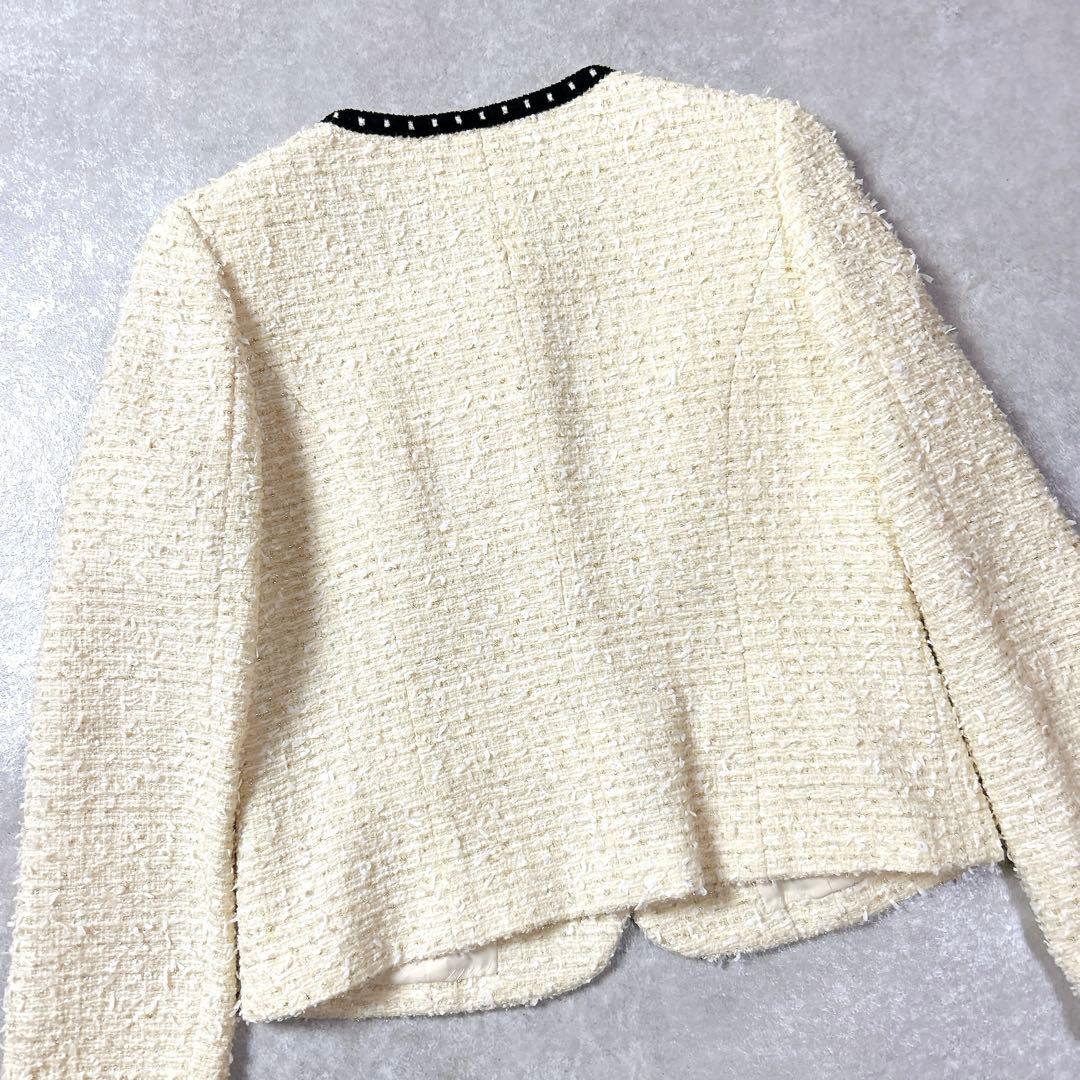 ハロッズ Harrods ツイード ノーカラー スカートセットアップ L 大きい ハロッズ Harrods ツイード ノーカラー スカートセットアップ L 大きい