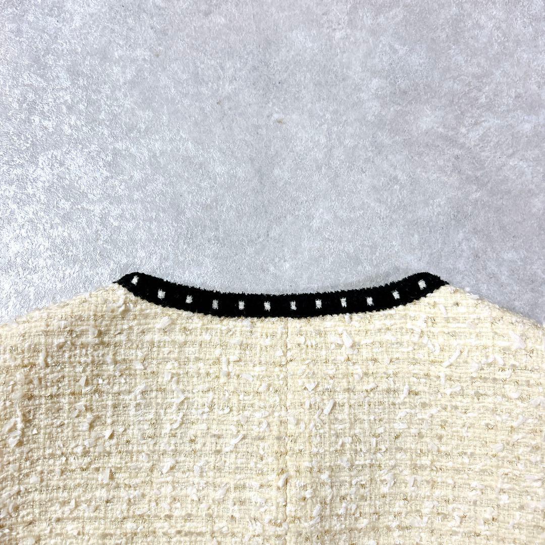 ハロッズ Harrods ツイード ノーカラー スカートセットアップ L 大きい ハロッズ Harrods ツイード ノーカラー スカートセットアップ L 大きい