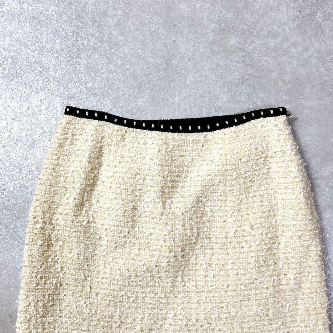 ハロッズ Harrods ツイード ノーカラー スカートセットアップ L 大きい ハロッズ Harrods ツイード ノーカラー スカートセットアップ L 大きい