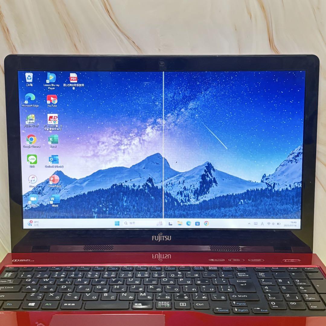 訳アリ激安【オフィス2021付】i7搭載＆高速SSD☆FUJITSUノートPC