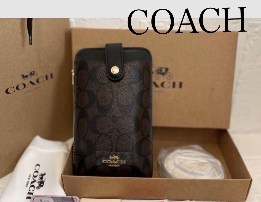 COACHスマホショルダーバッグ【新品】