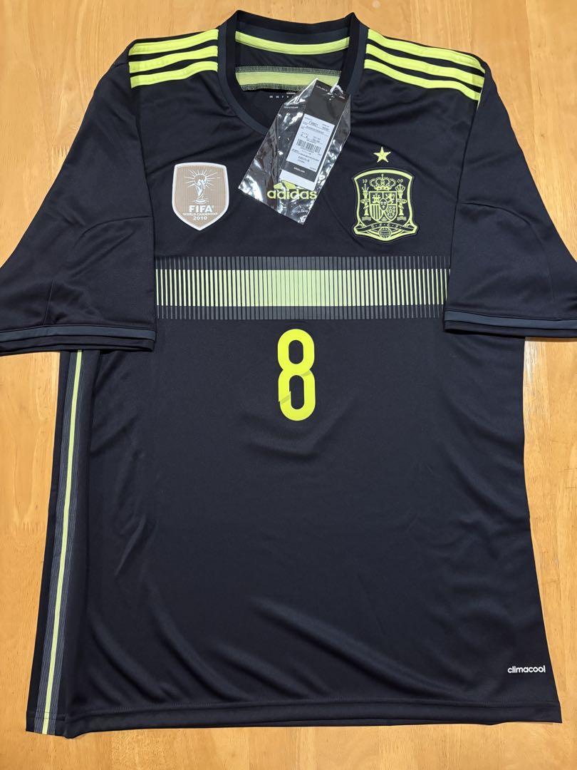 超希少 正規品 新品 スペイン代表 アウェイ 14/15 シャビ XOサイズ シャビ ＃8 スペイン代表 EURO2012 アディダス バルセロナ