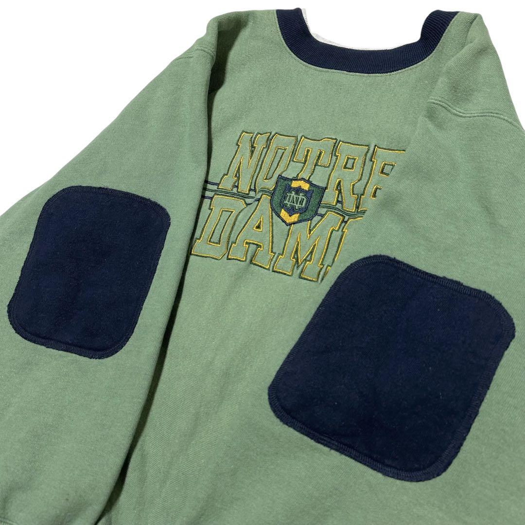 【90s】USA製　チャンピオン　リバースウィーブ　カレッジ物　エルボーパッチ