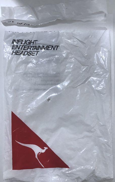 カンタス航空　ビンテージ　1980年代　エコノミークラス　ビンテージイヤホン