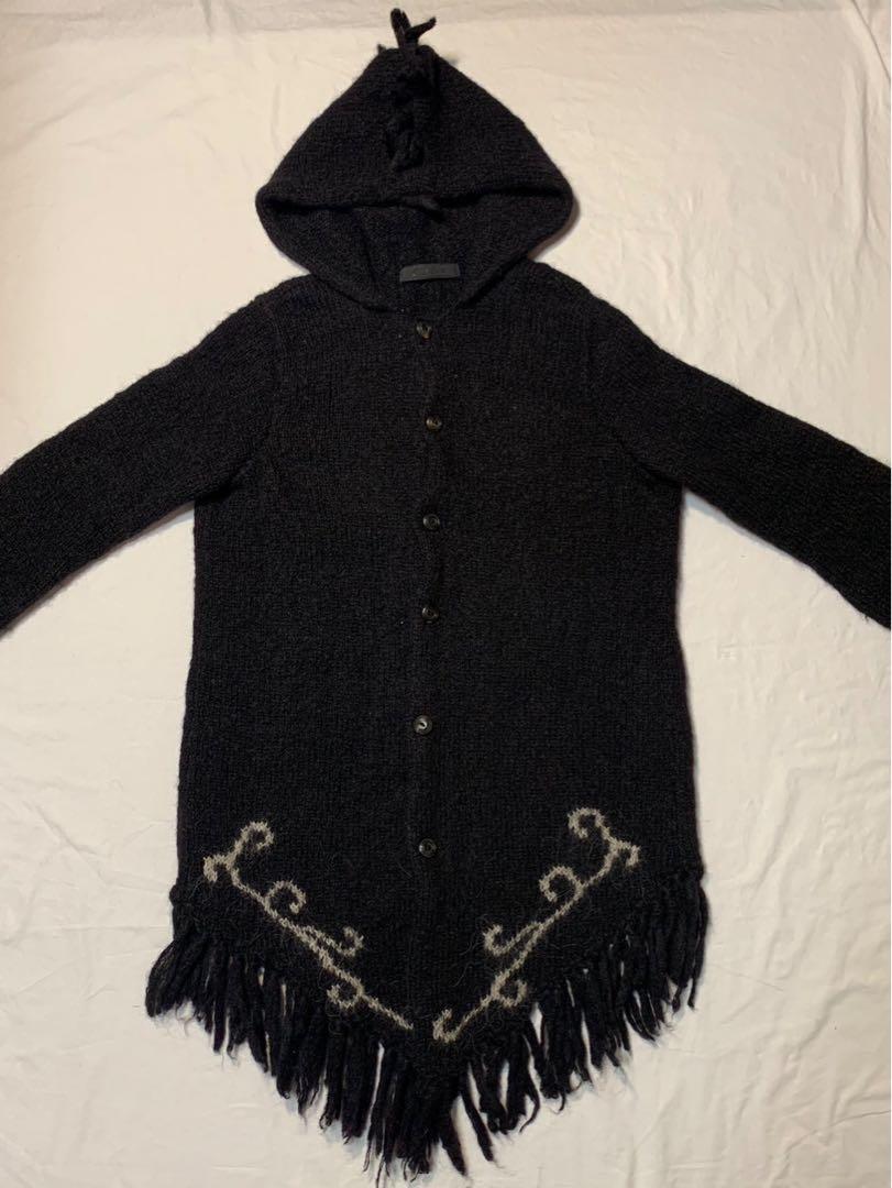 トップス FUGA fringe design wool hoodie