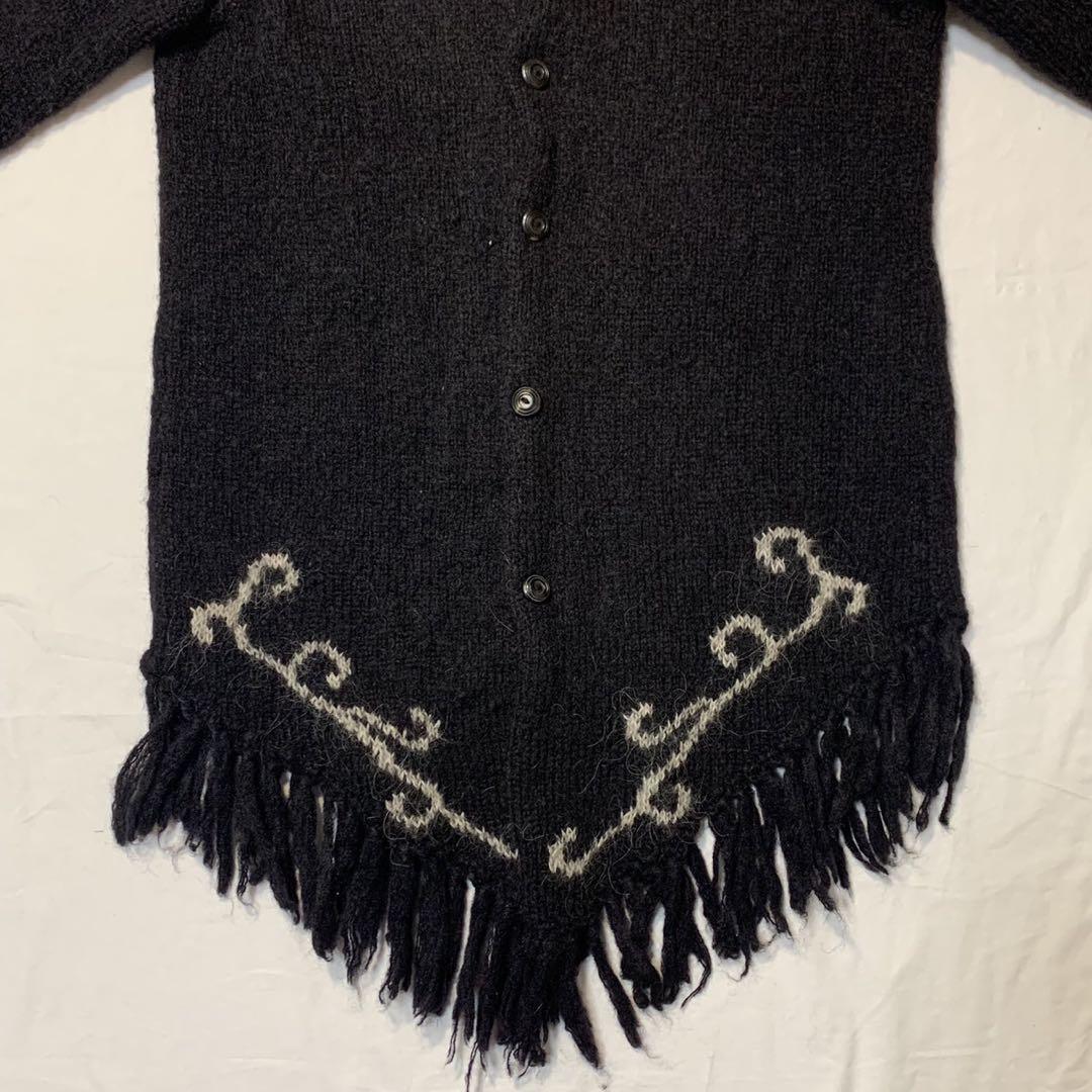 トップス FUGA fringe design wool hoodie
