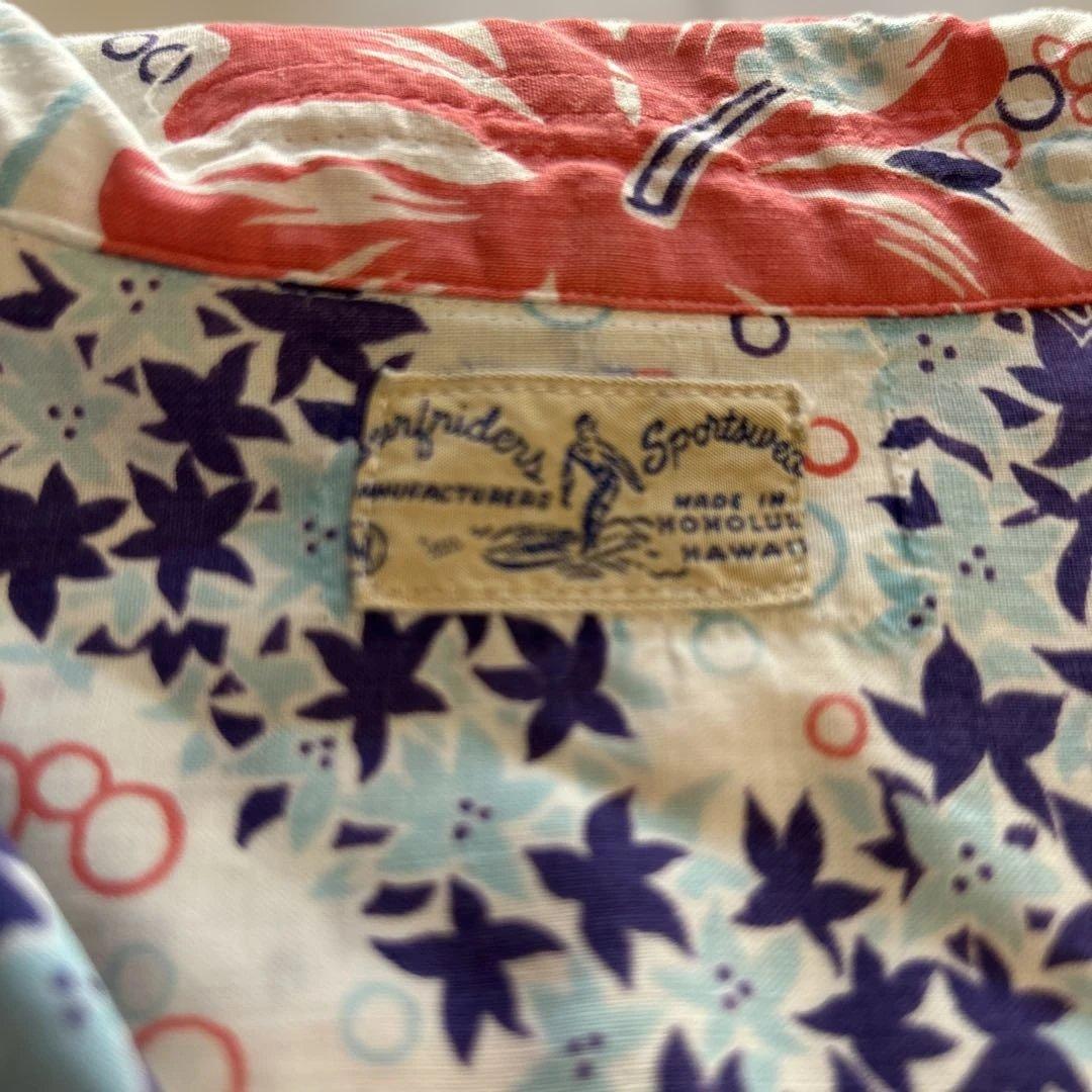 80sヴィンテージ　Spritindies アロハシャツ Mサイズ 赤
