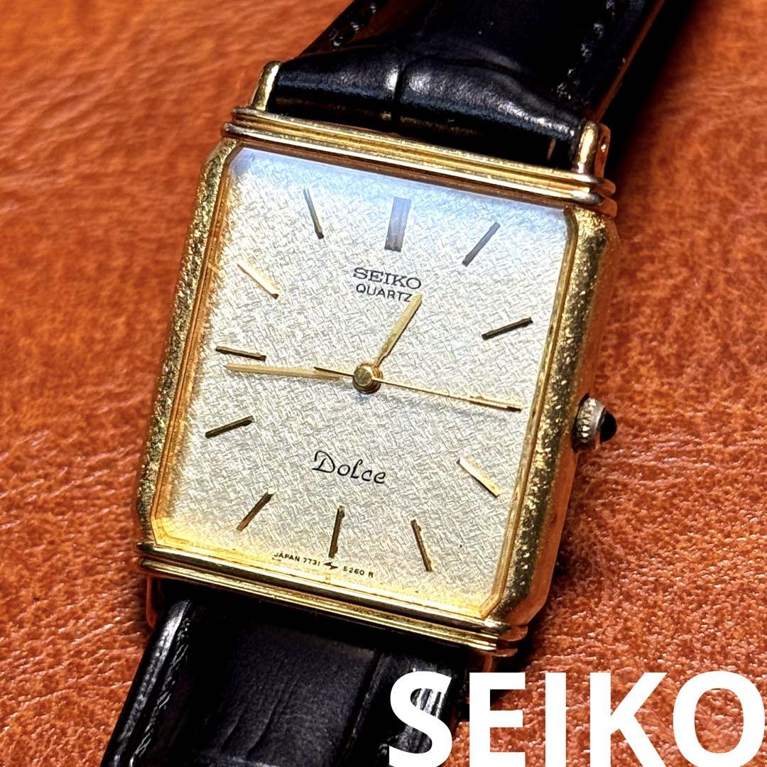 A-88希少 稼働品　SEIKO DOLCE 80年代ヴィンテージ　スクエア型 A46 希少 稼動品 SEIKO DOLCE スクエア型 80年代ヴィンテージ