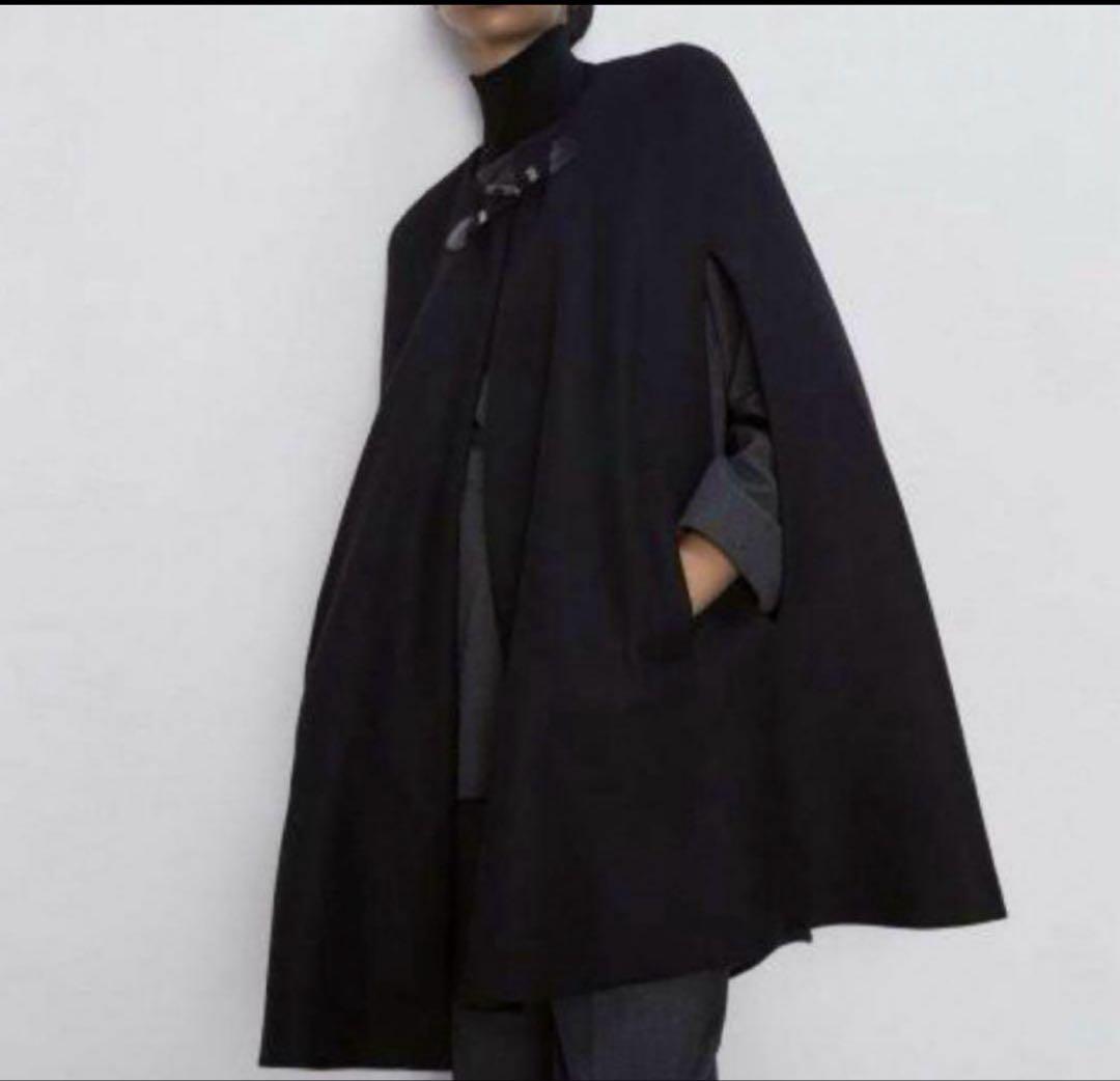 美品 ZARA 即売!マンテコ　ポンチョコート/ケープコート