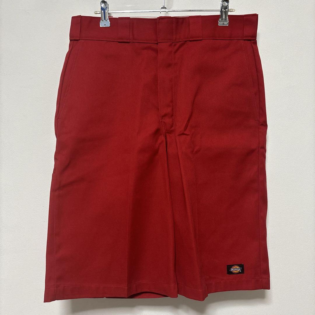 美品 Dickies W32 赤 ディッキーズ Loose Fit ハーフパンツ