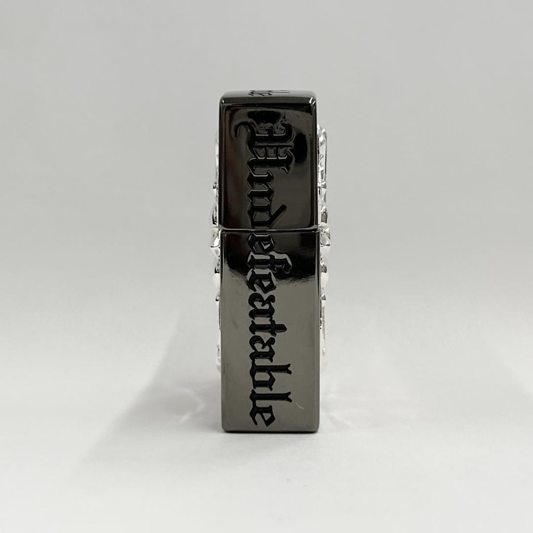 ZIPPO　ジッポー　メタルジャケット　ライター　クロス　十字架　盾　シルバー