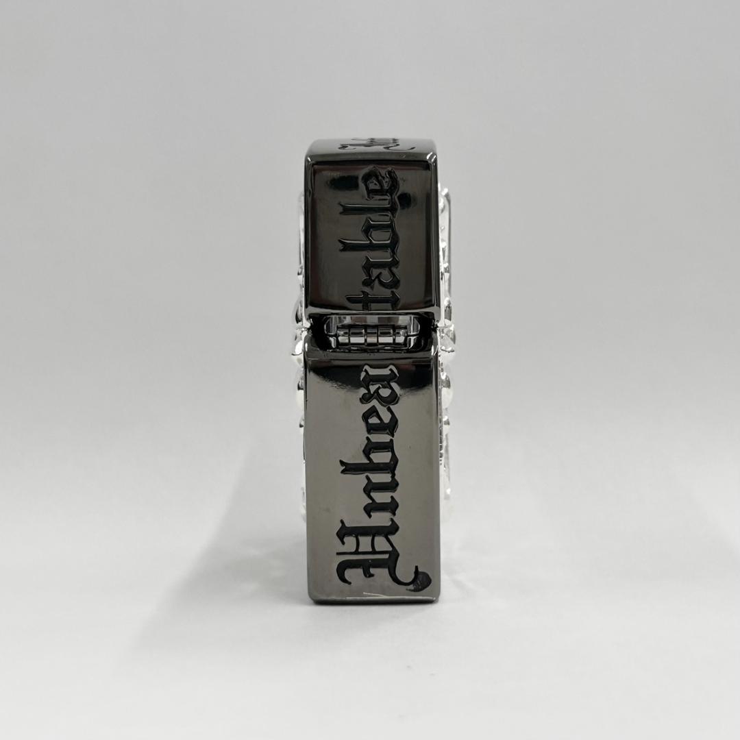ZIPPO　ジッポー　メタルジャケット　ライター　クロス　十字架　盾　シルバー