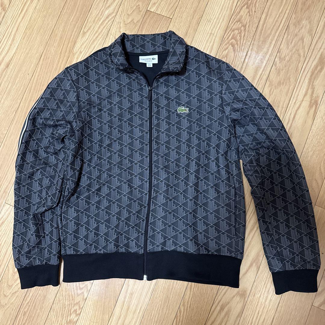 「超美品」LACOSTEモノグラムトラックジャケット黒USM
