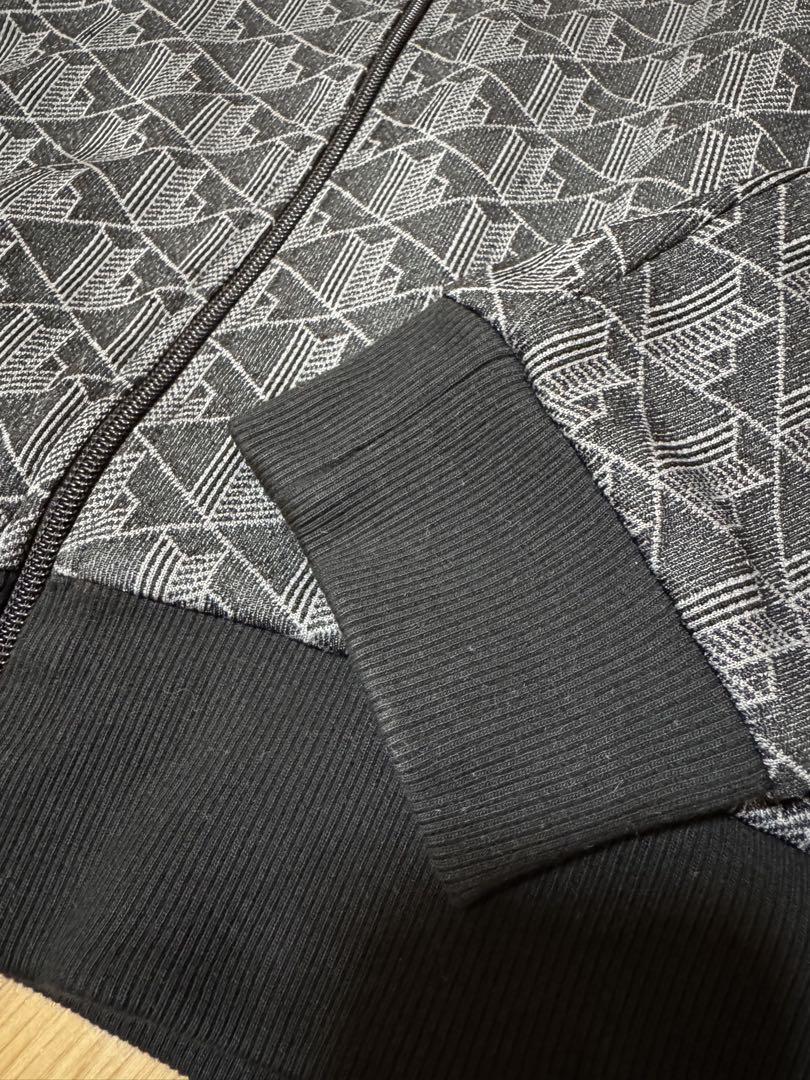 「超美品」LACOSTEモノグラムトラックジャケット黒USM