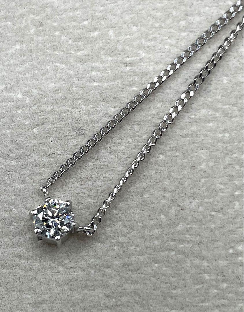 最終交渉可JF250★高級 ダイヤモンド0.32ct プラチナ ネックレス