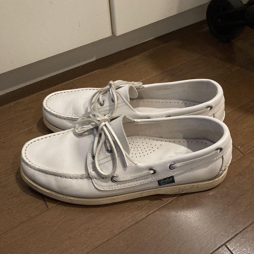 Paraboot ホワイトレザー ローファー