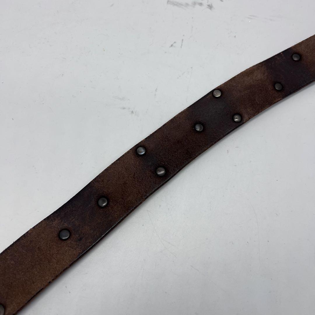 小物 00s y2k DIESEL logo plate leather belt