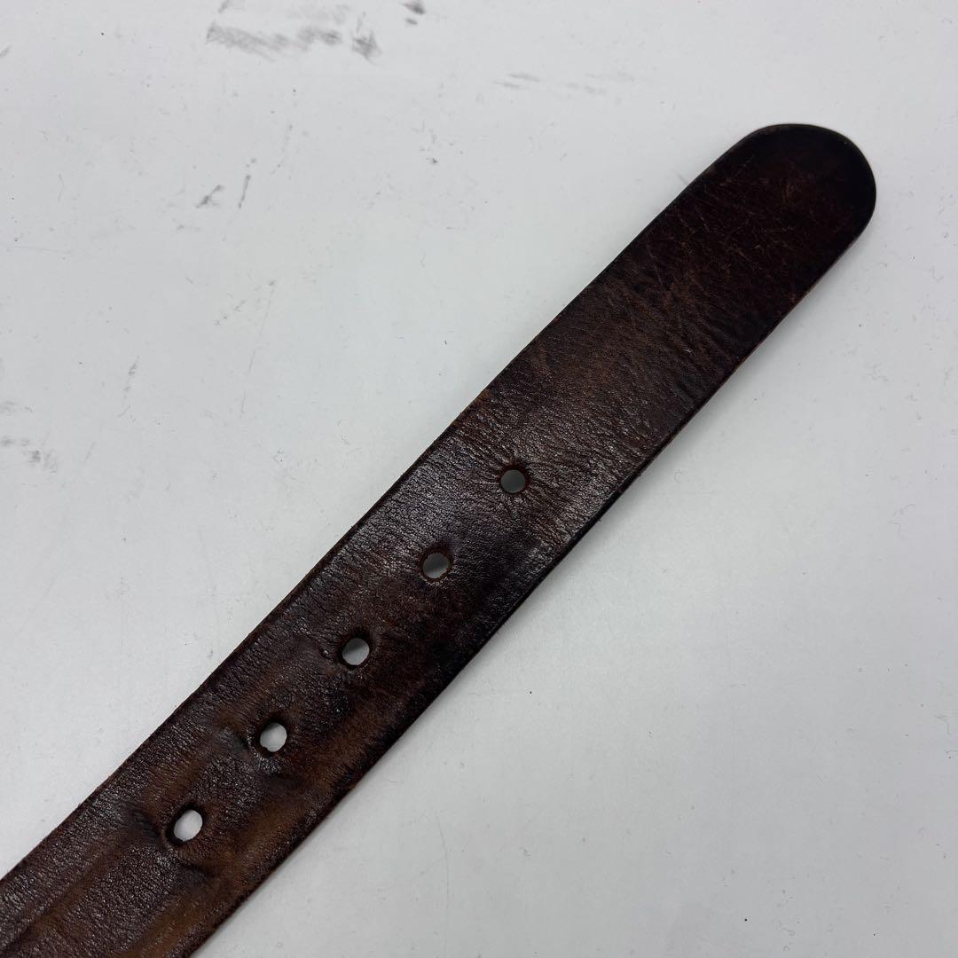 小物 00s y2k DIESEL logo plate leather belt