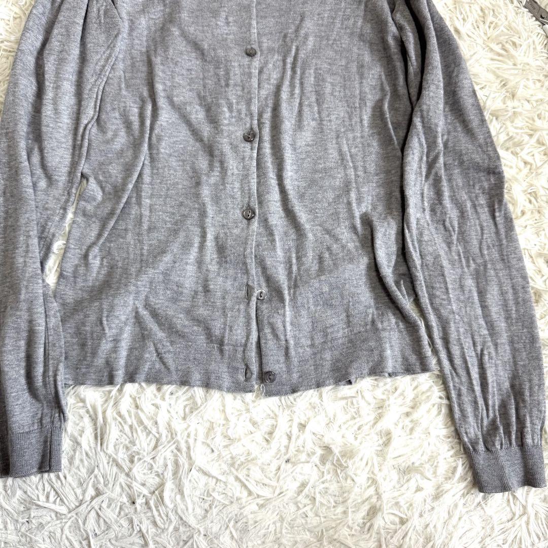 ジョンスメドレー　コットン　カーディガン　シーアイランド　ライトグレー　M ジョンスメドレー JOHN SMEDLEY WHITCHURCH カーディガン
