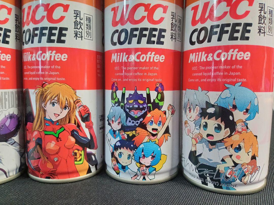 UCCコーヒー エヴァ缶 6種 当時物 キャラクター缶 へこみ有り