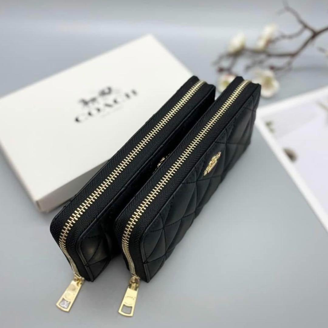 【破格値下げ】 財布 コーチ 残りわずか】COACH 希少 ブラック キルティング 小物
