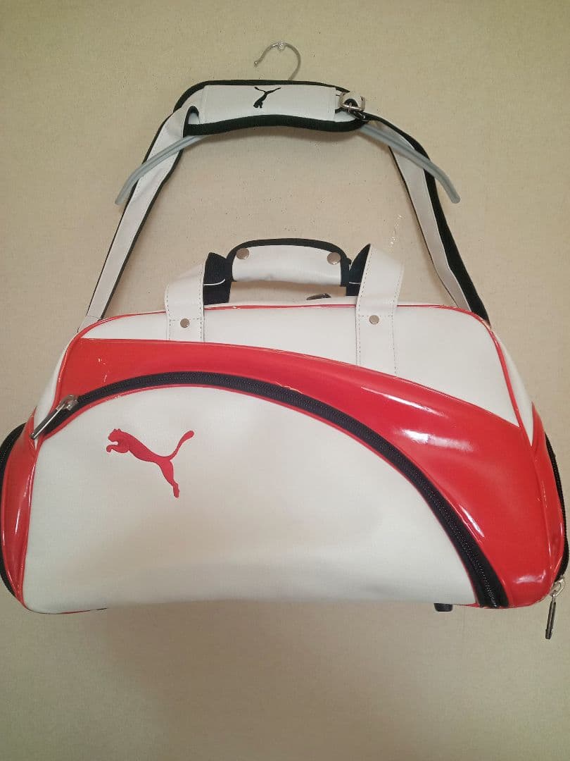 PUMA ゴルフバッグ 2wayホワイト/レッド