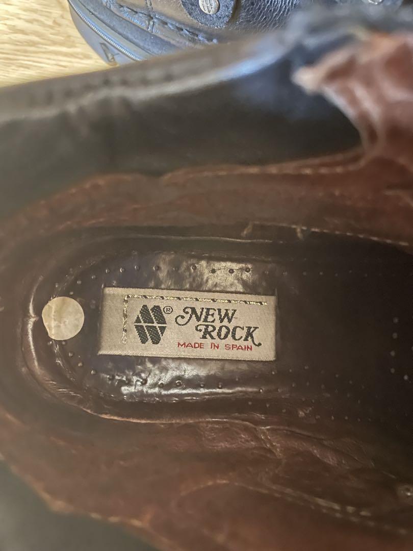 激レア】【大特価】NEW ROCK 黒 レザー ハイカットブーツ 激レア】【大特価】NEW ROCK 黒 レザー ハイカットブーツ