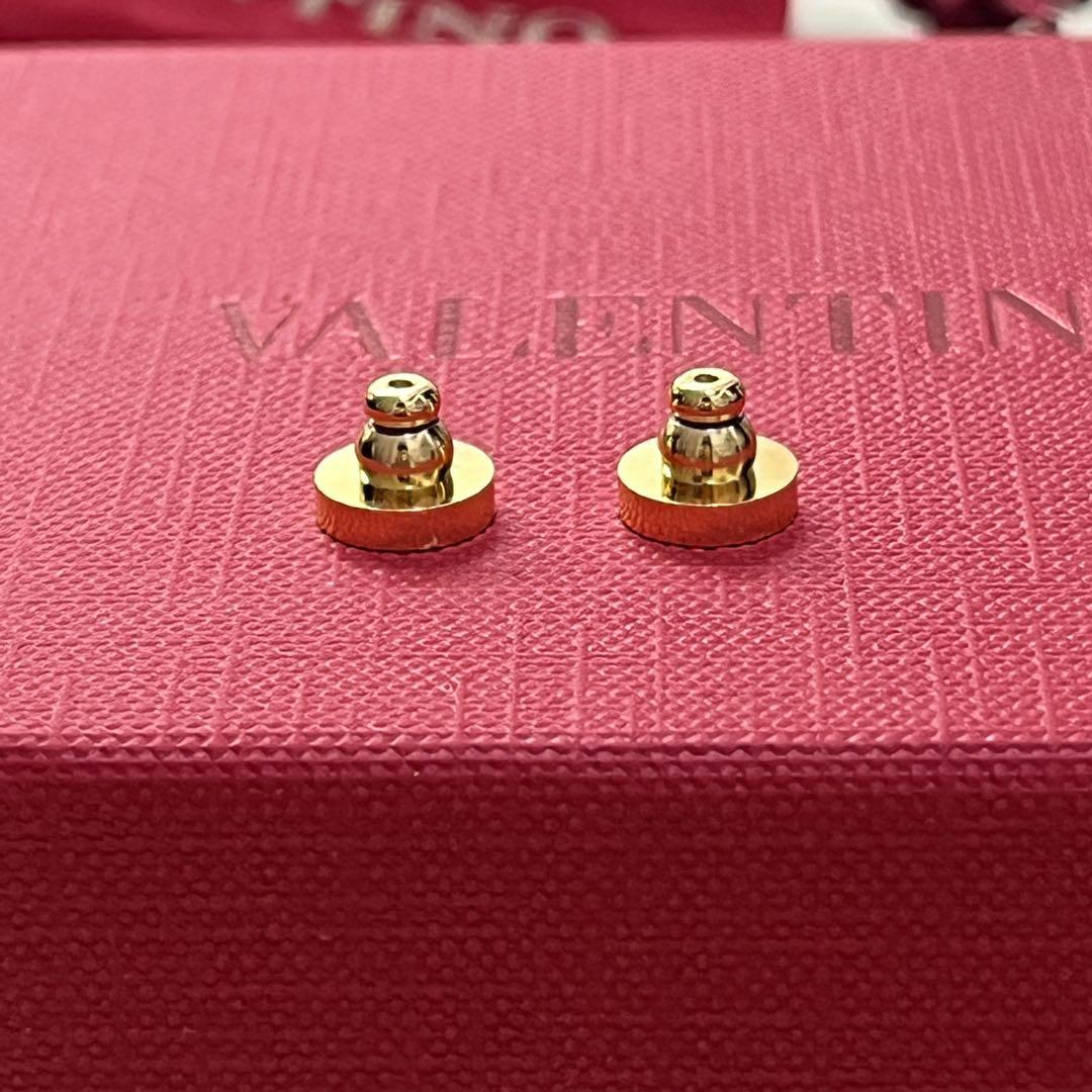 VALENTINO ゴールド スワロフスキー クリスタルピアス