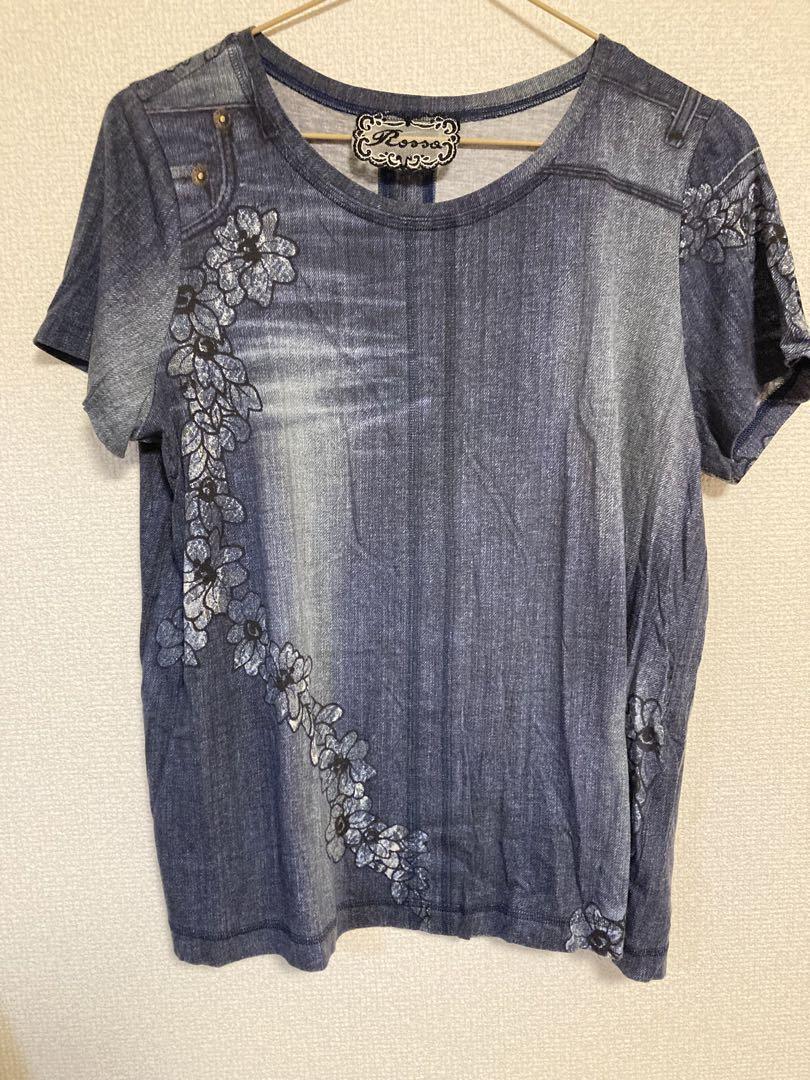 【美品】import Roses 花柄 Tシャツ 半袖