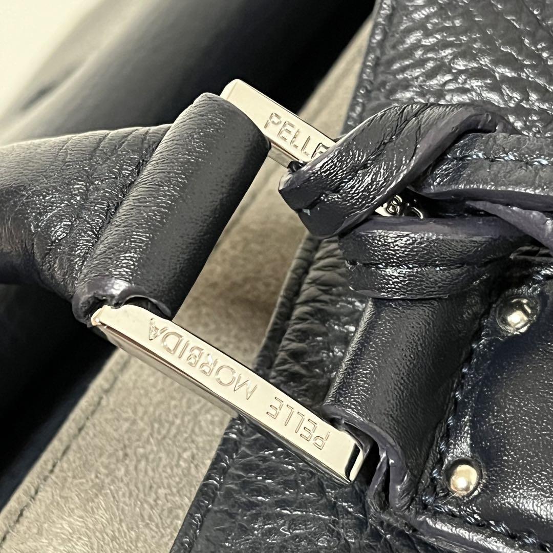 【超美品】PELLE MORBIDA・被せ付ボストンバッグ(Lサイズ)
