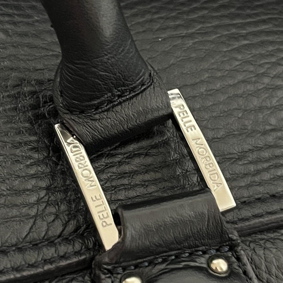【超美品】PELLE MORBIDA・被せ付ボストンバッグ(Lサイズ)