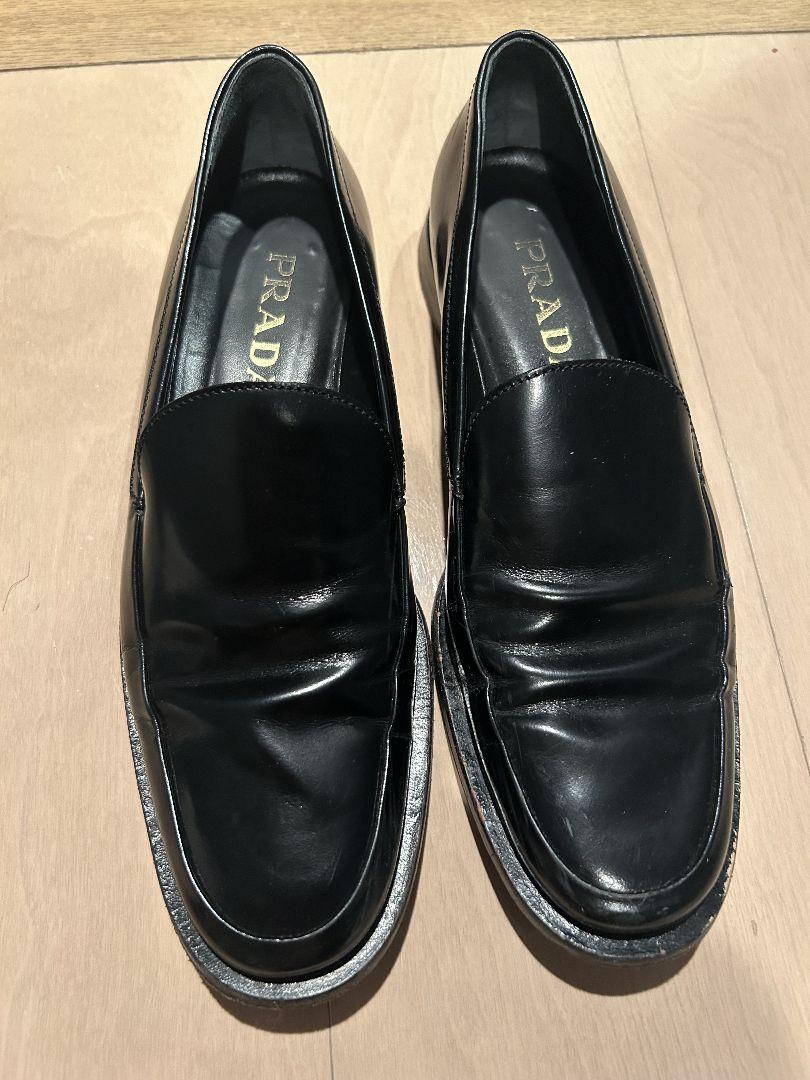 【PRADAプラダ】　革靴　ローファー　ビジネスシューズ　37½