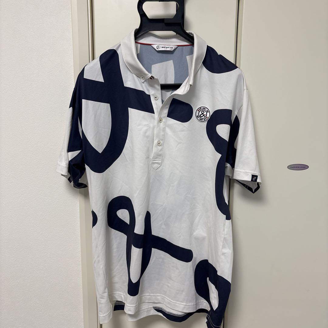 and per se アブストラクトポロシャツ LL