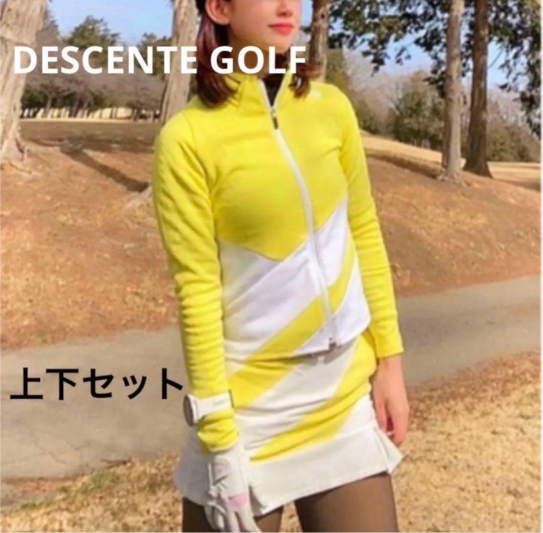 DESCENTE GOLF ゴルフ 裏起毛 ジャケット スカート 上下セット L