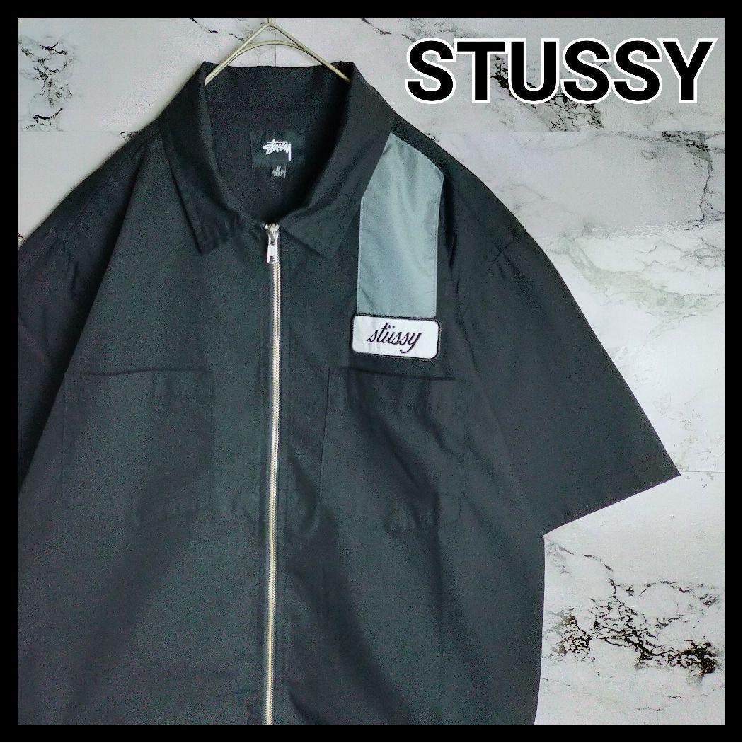 【入手困難】ステューシー☆ワッペンロゴ 半袖シャツ 即完売モデル 人気定番 希少