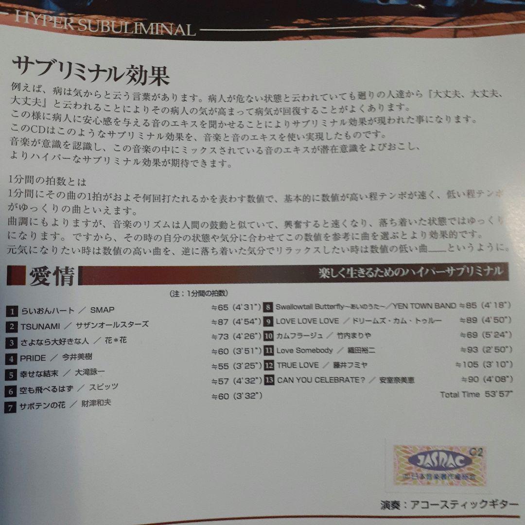 CD 愛情ハイパーサブリミナル インスト アコギ 画像3