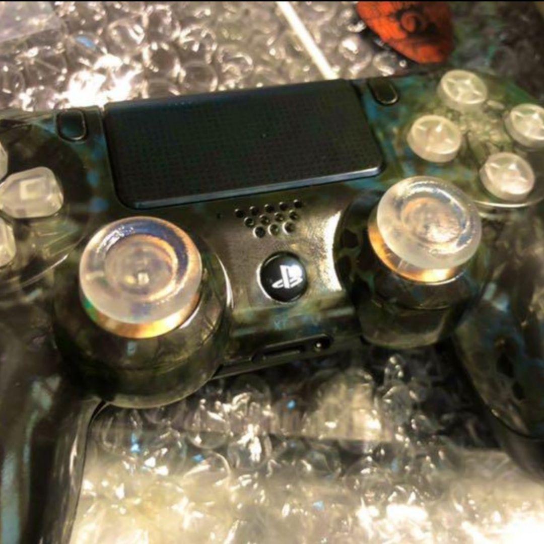 PS4コントローラー　LEDカスタム　クリアバイソン PS4コントローラー LEDカスタム クリアバイソン