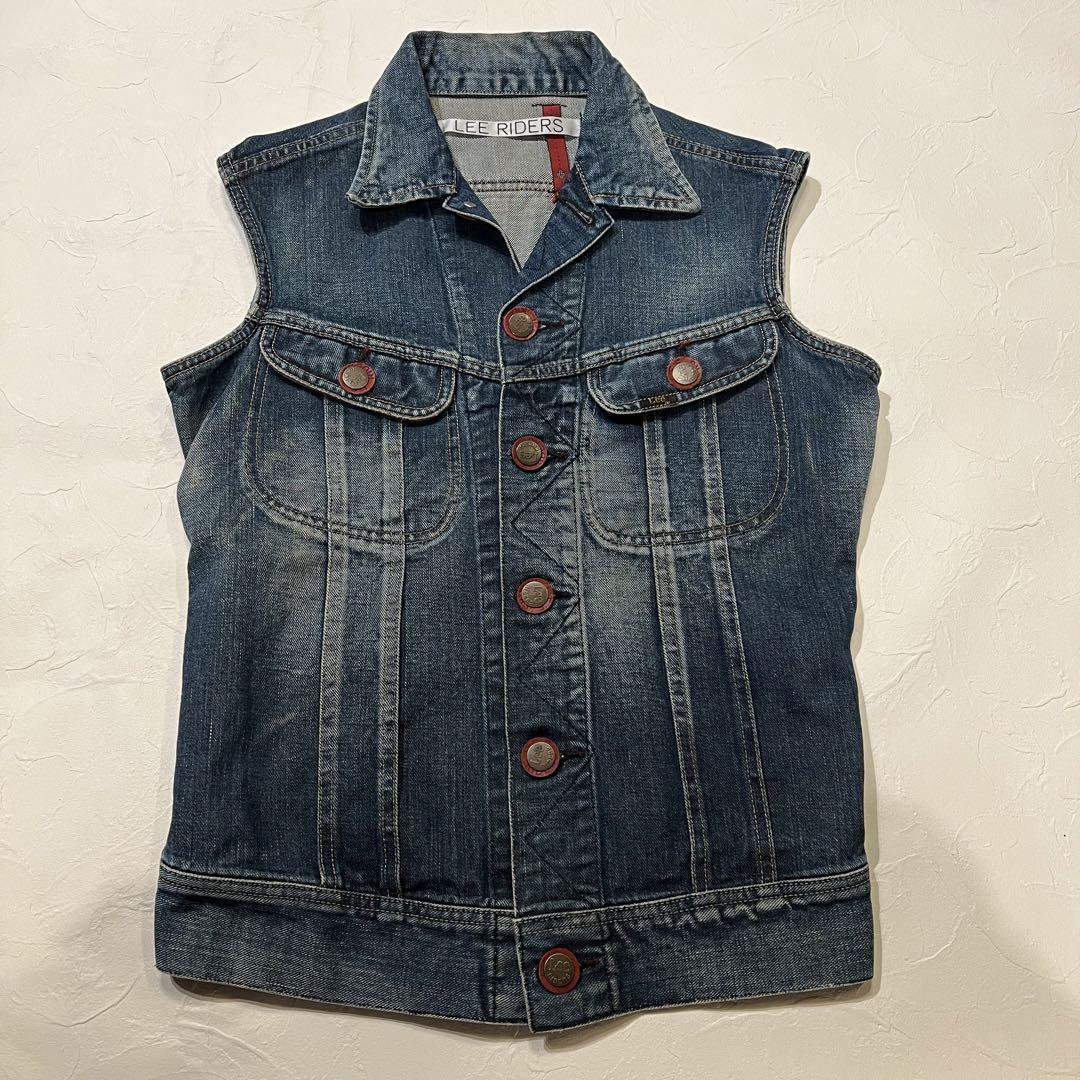 古着 Leeデニムベスト濃紺・USA製ジレ80年代 Mサイズ - 古着