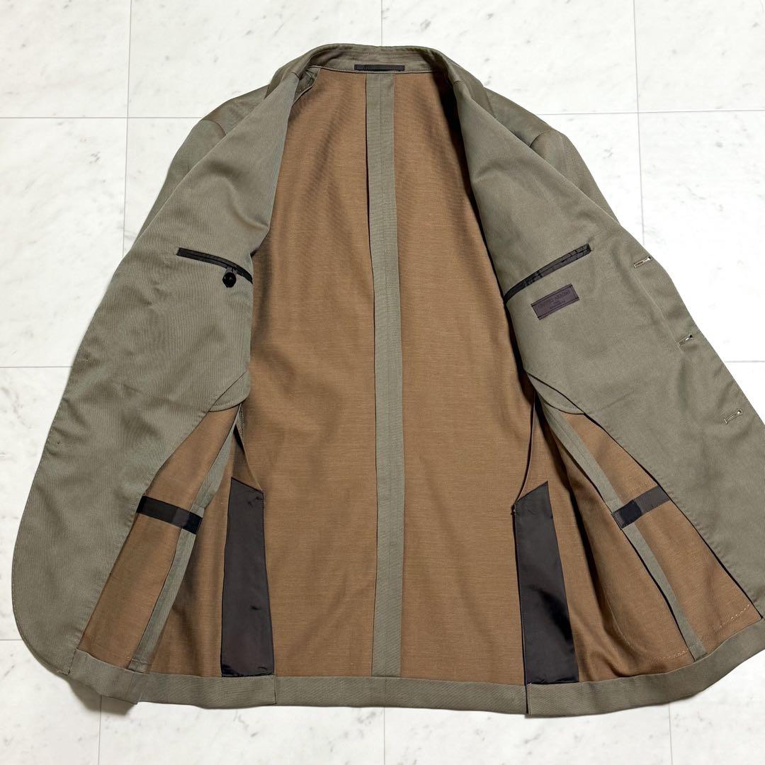 極美品 UNITED ARROWS ウールリネンテーラードJKT 玉虫色 48