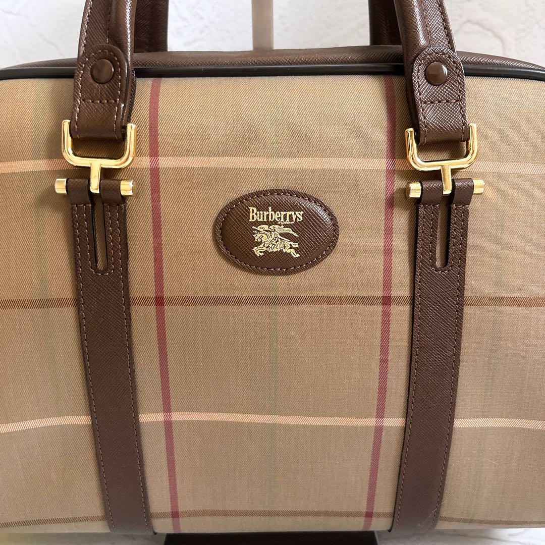 《美品》Burberrys 玉虫色 ボストンバック セカンドバッグ 2点セット