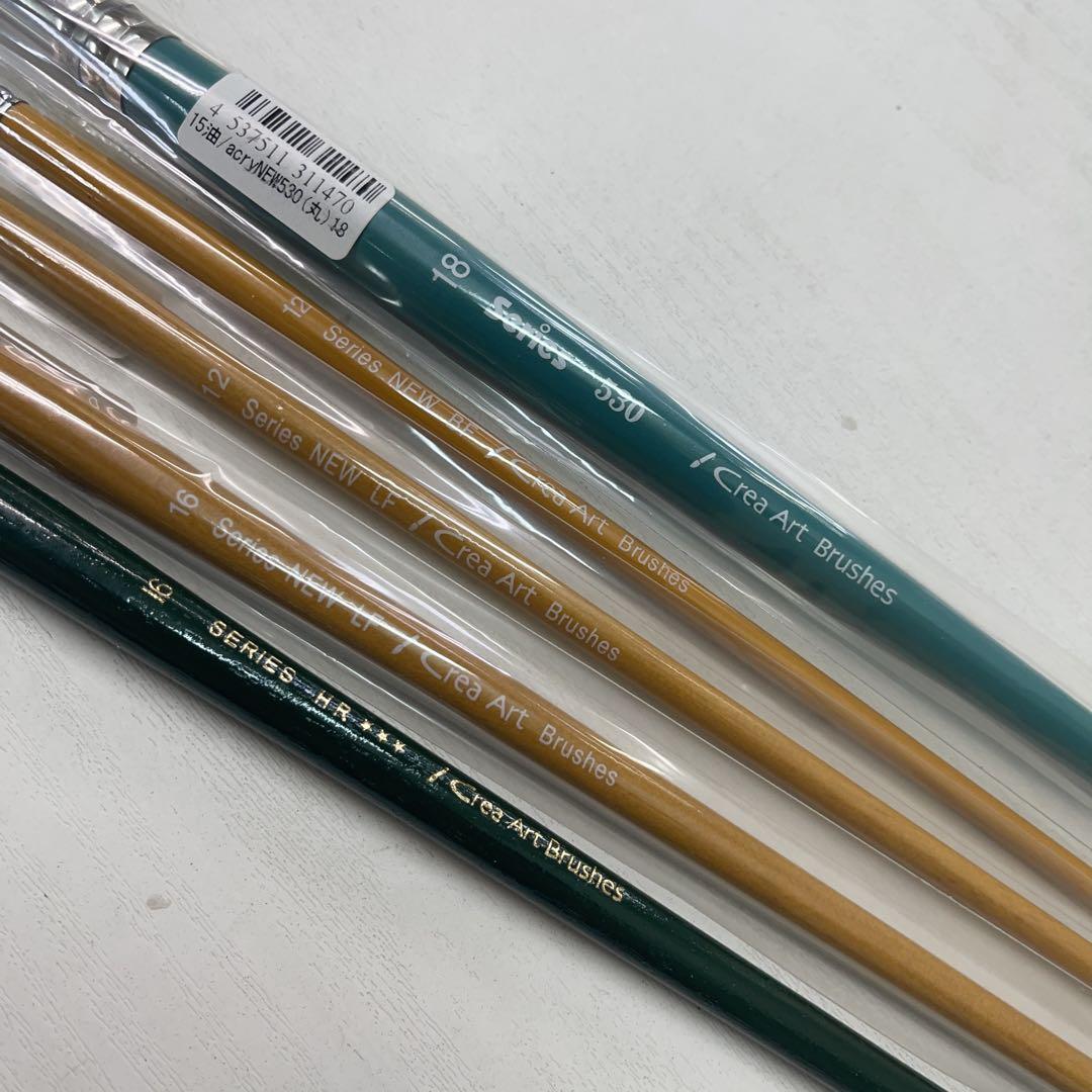 油絵　未使用筆　まとめ売り 新品 油絵筆 5本セット 油彩筆A - メルカリ