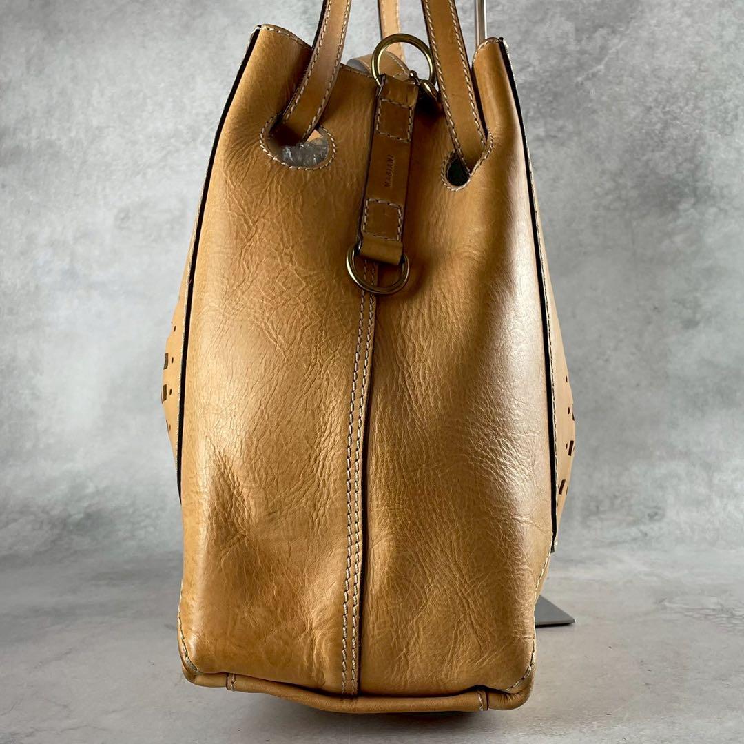 MABIANI カットワーク ハンドバッグ 2way ショルダーバッグ レザー MABIANI カットワーク ハンドバッグ 2way ショルダーバッグ