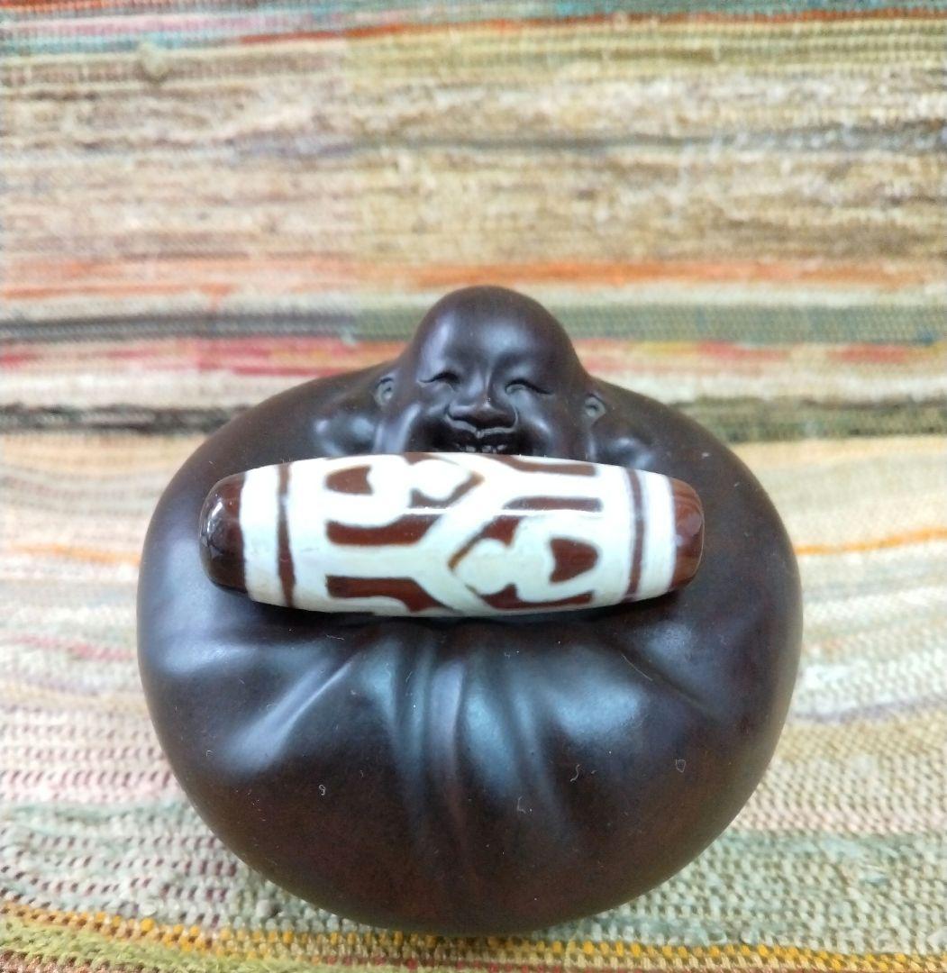 335天珠　亀甲長壽寶瓶天珠　上質　紅玉髄　高級　dzibeads！