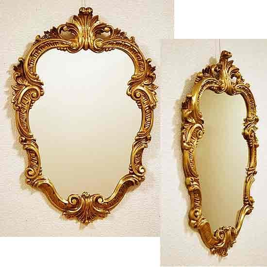 イタリア ミラー ゴールド アンティーク ロココ イサス C443G イタリア ミラー ゴールド アンティーク ロココ イサス C443G 鏡