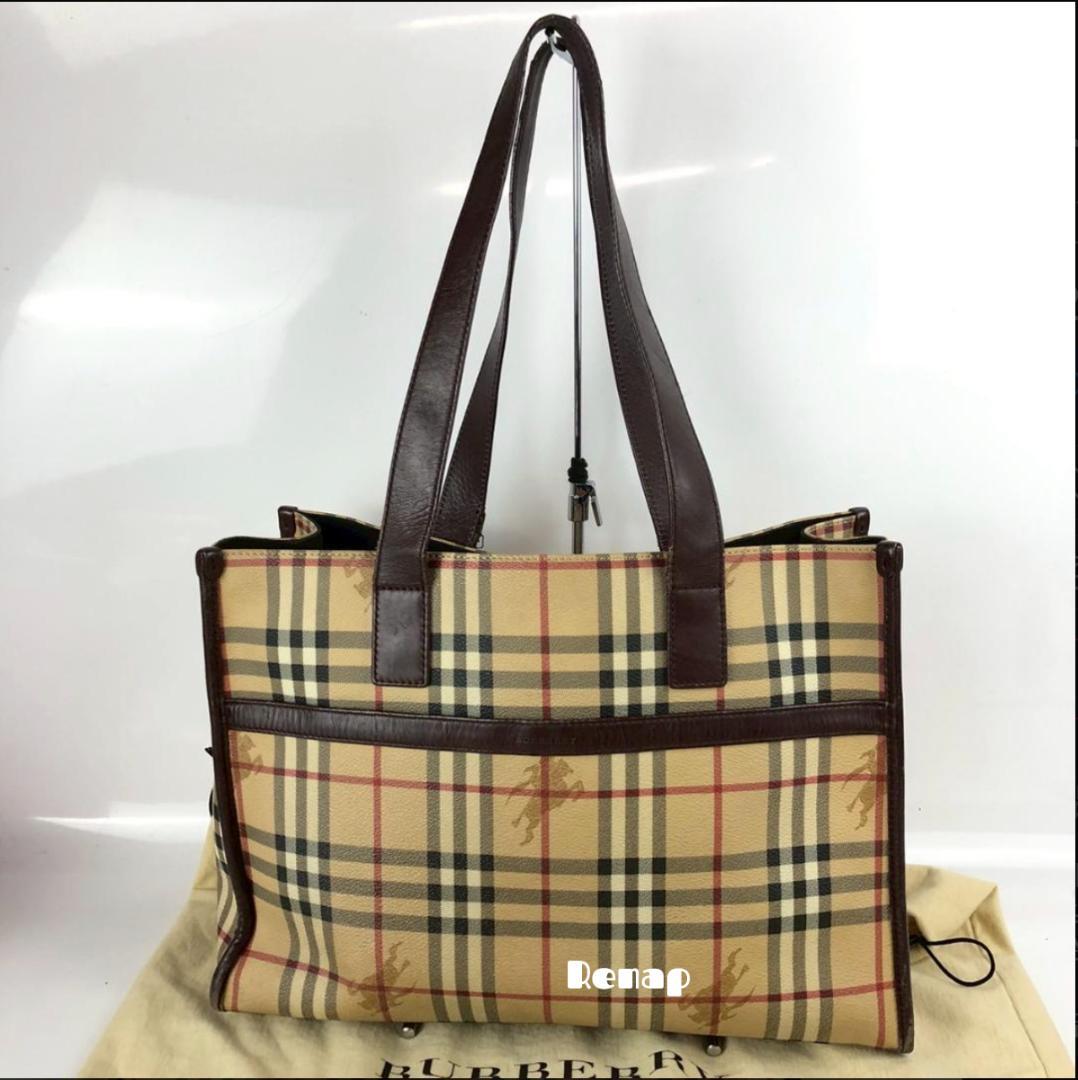 BURBERRY バーバリー ノバチェック ハンドバッグ ベージュバッグ
