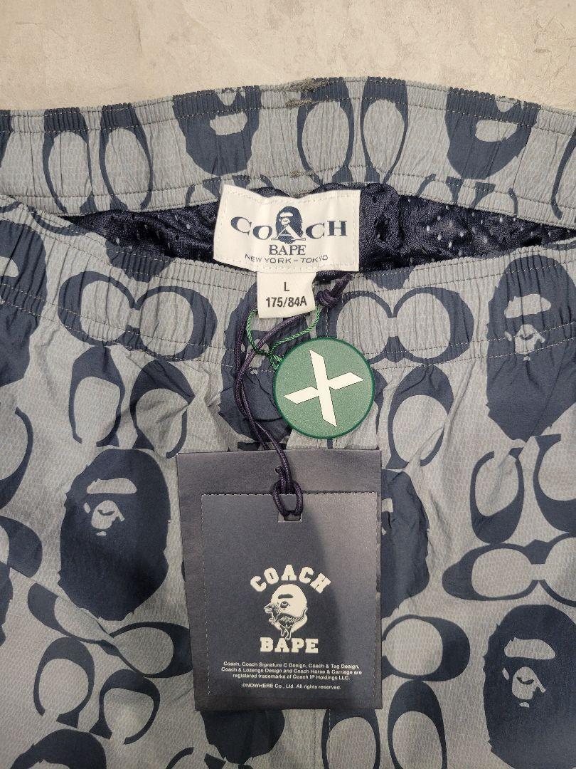 BAPE x Coach Shorts Navy サイズＬ