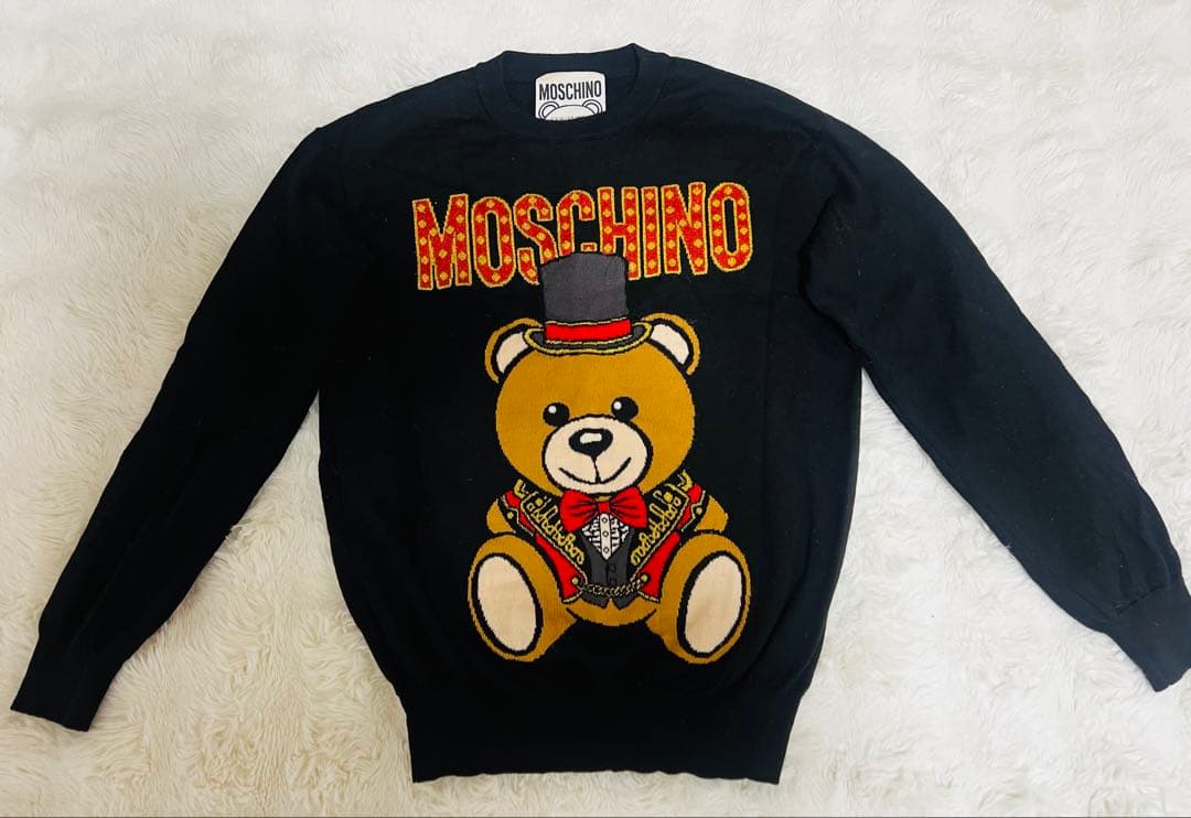MOSCHINO モスキーノ クマ ティディベア長袖ニットセーターM MOSCHINO